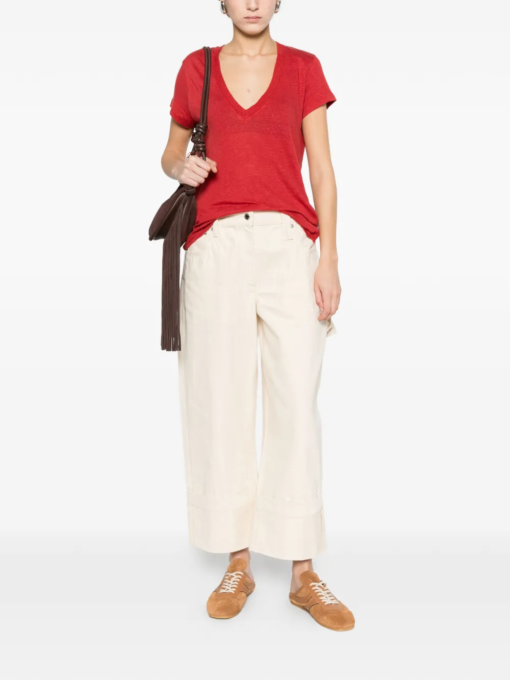  Iro V-neck T-shirt - Red 