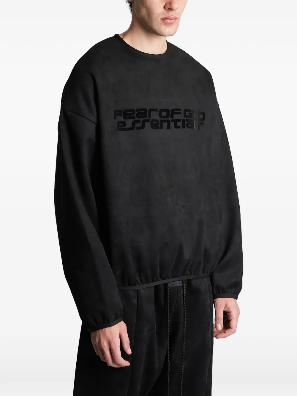FEAR OF GOD ESSENTIALS Sweater met logoprint Zwart