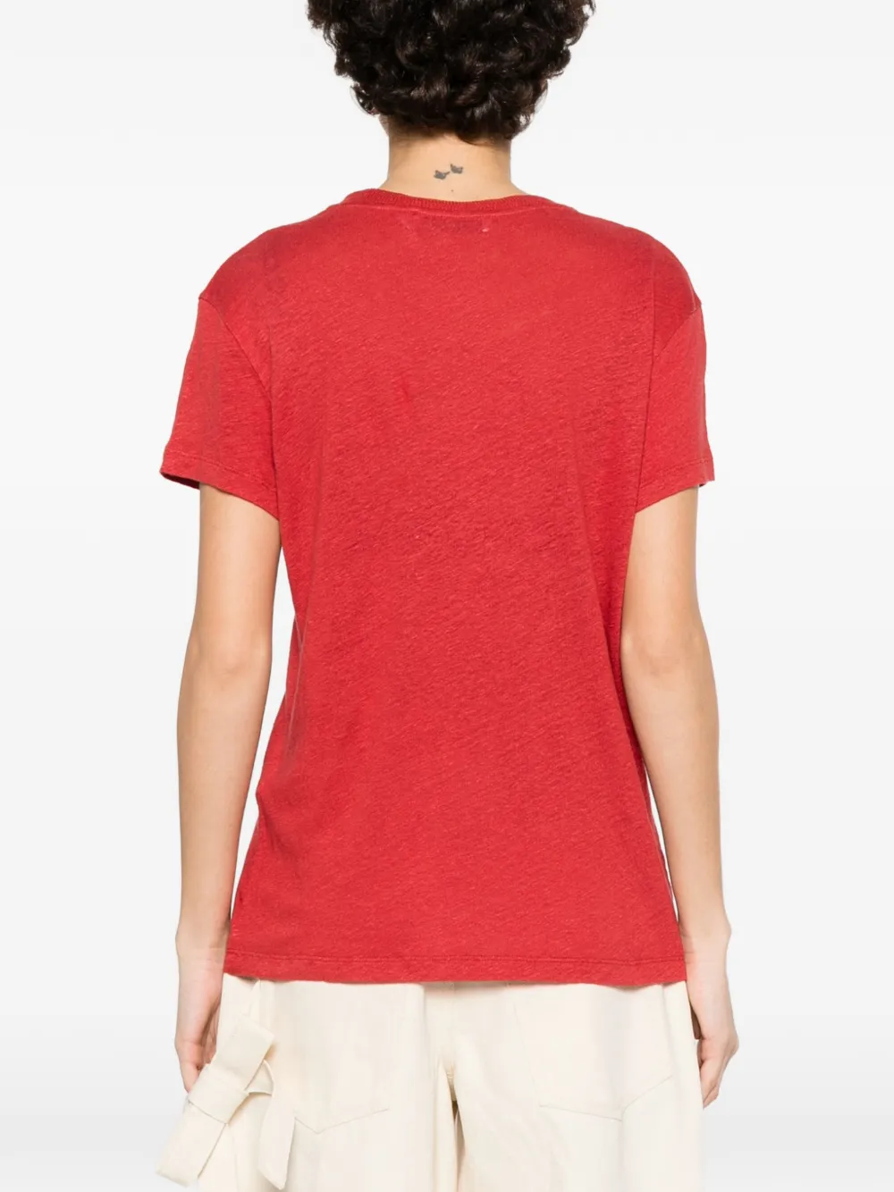 IRO T-shirt met ronde hals Rood