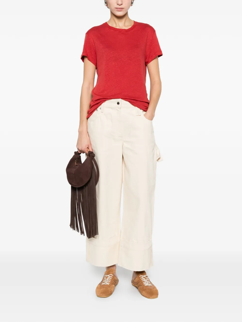  Iro Round Neck T-shirt - Red 