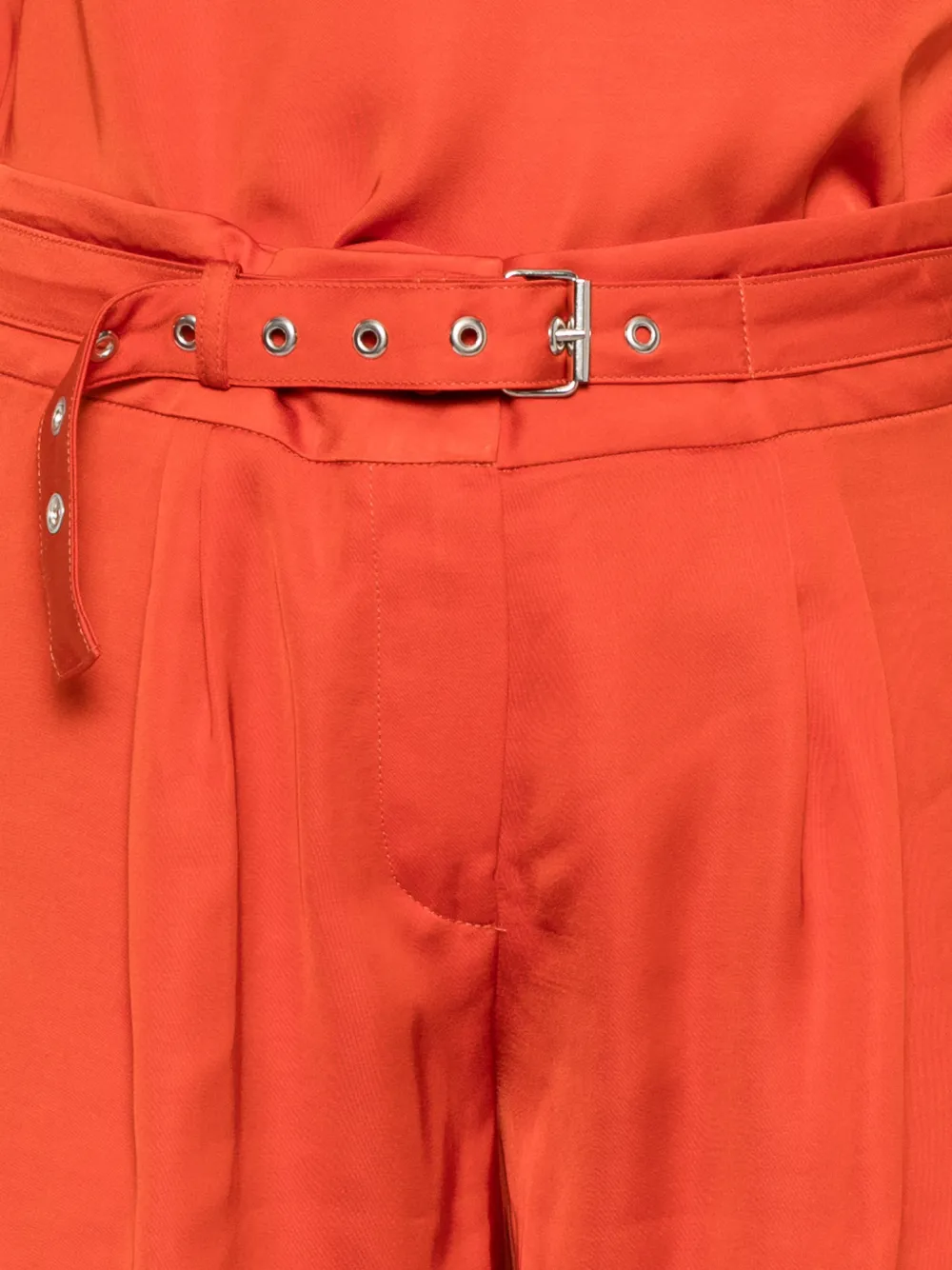 Belted Pleated Shorts