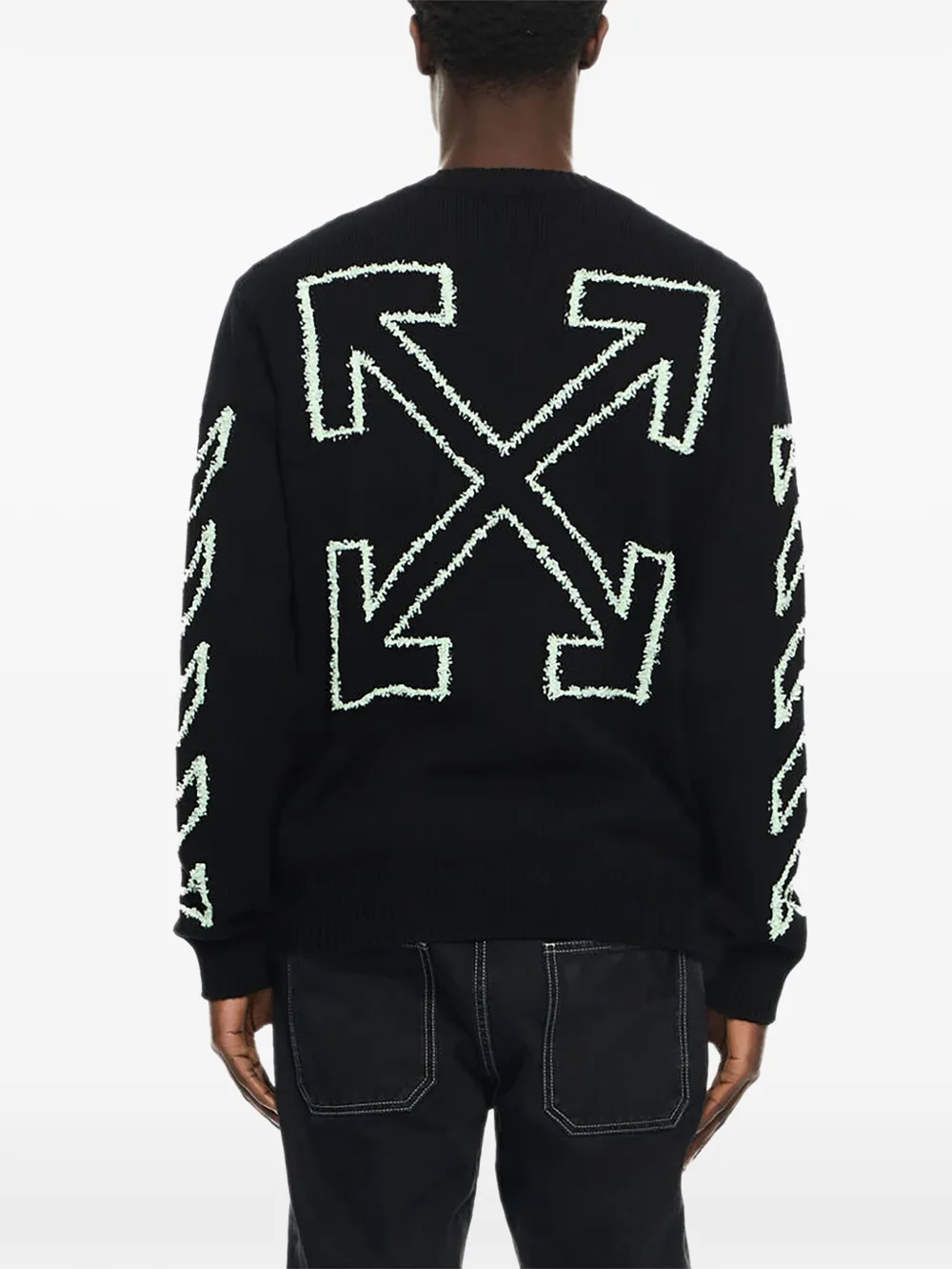  Off-white Jersey Con Flecha Diagonal - Negro 