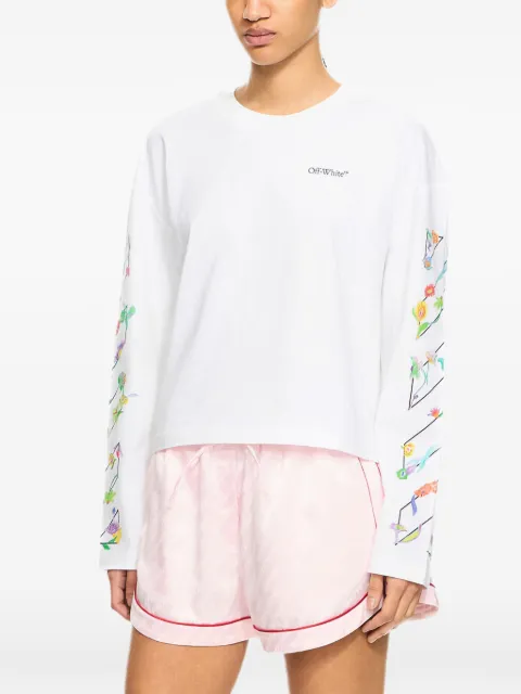Off-White playera Glowing Flower