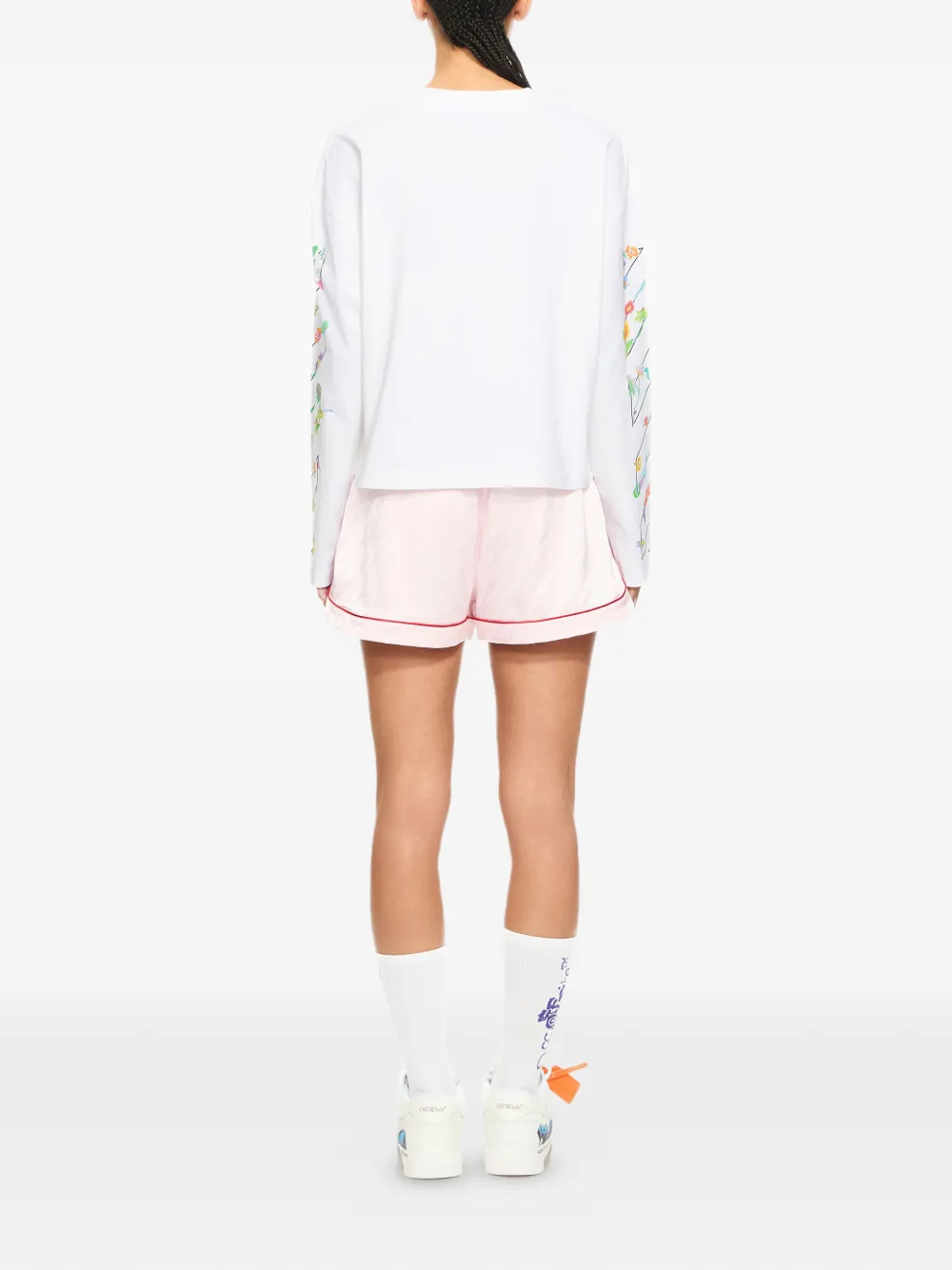 Off-White Glowing Flower T-shirt Wit