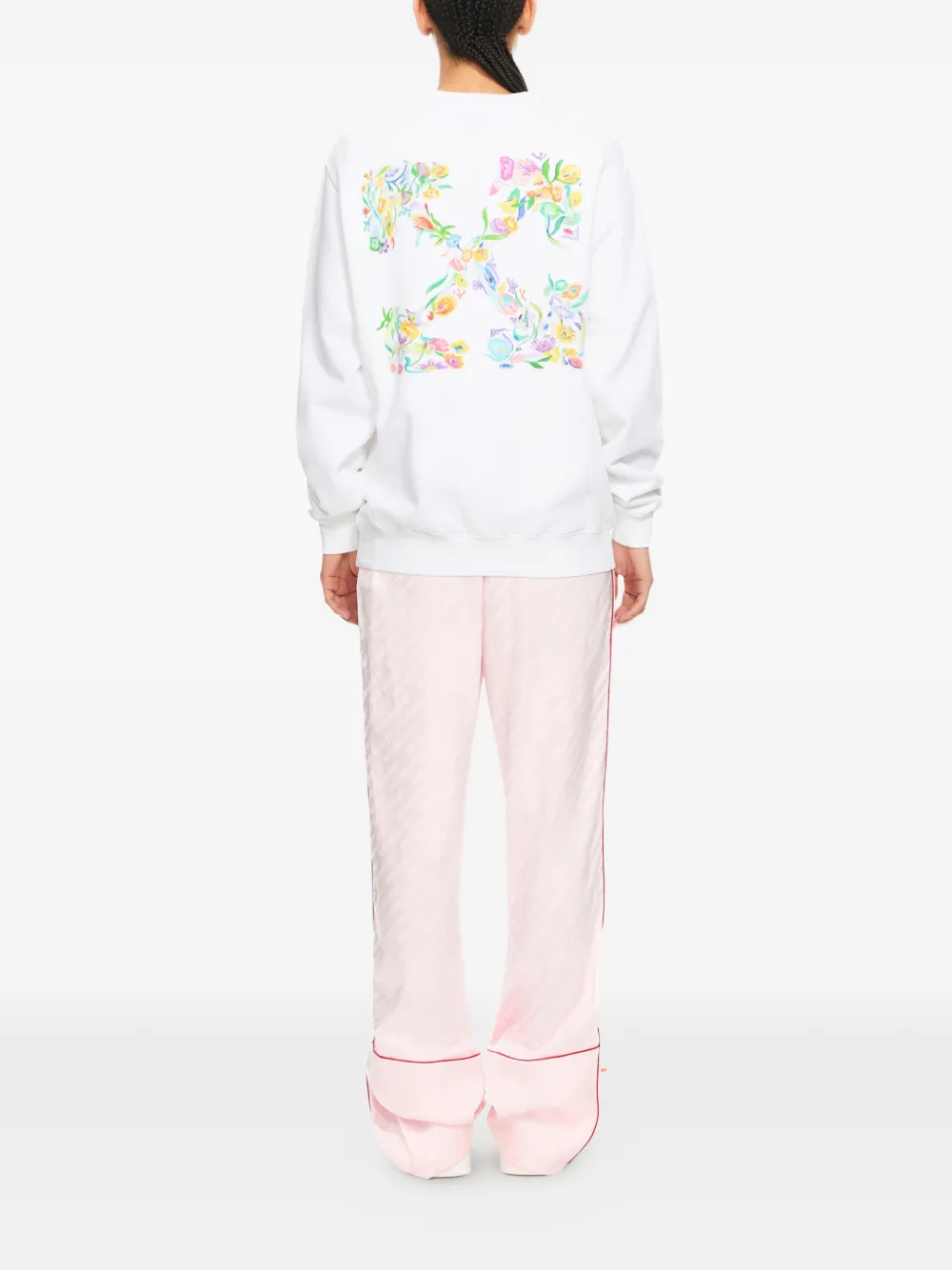  Off-white Arrow Glowing Flower Sweatshirt 