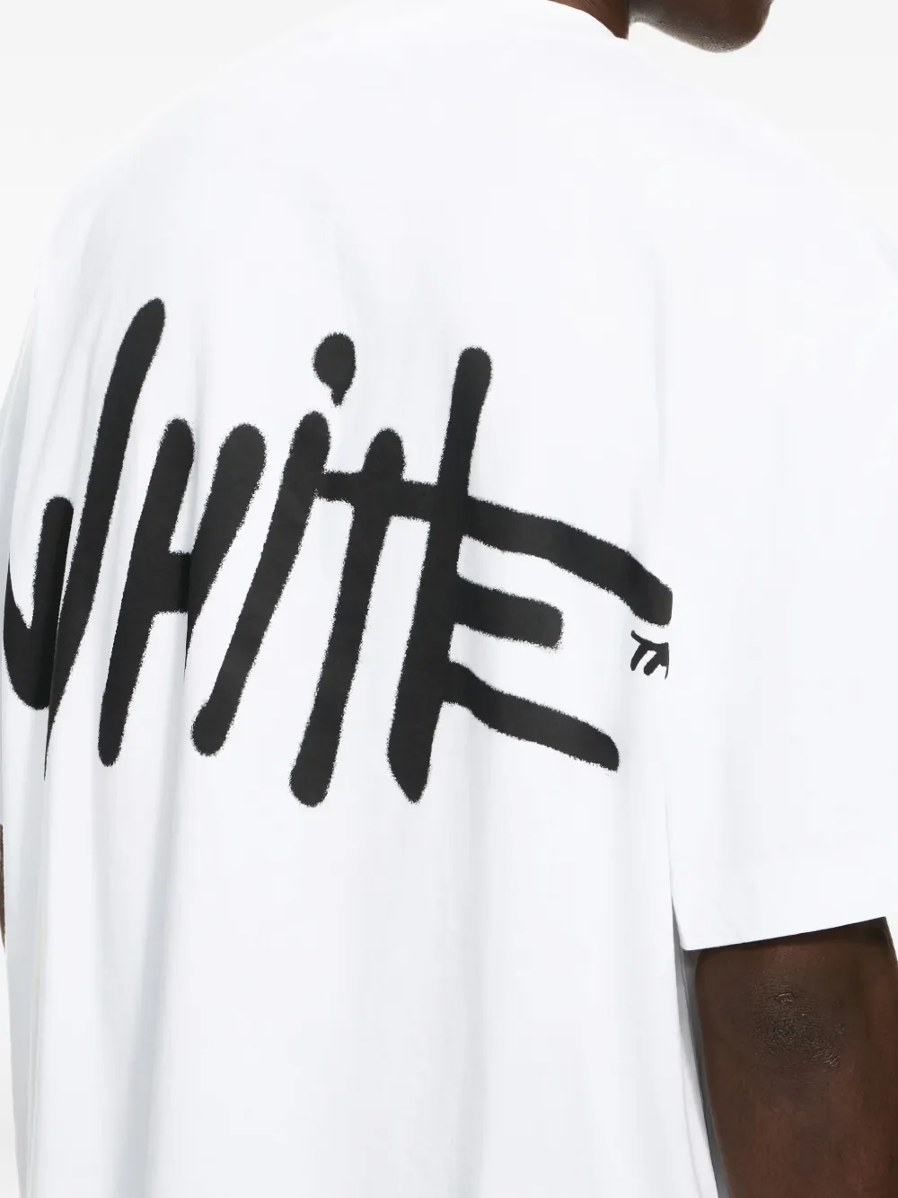 Off-White T-shirt met logo Wit