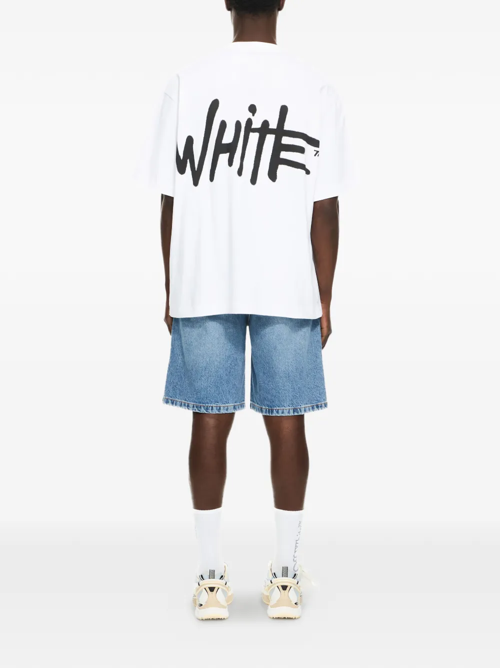 Off-White T-shirt met logo Wit