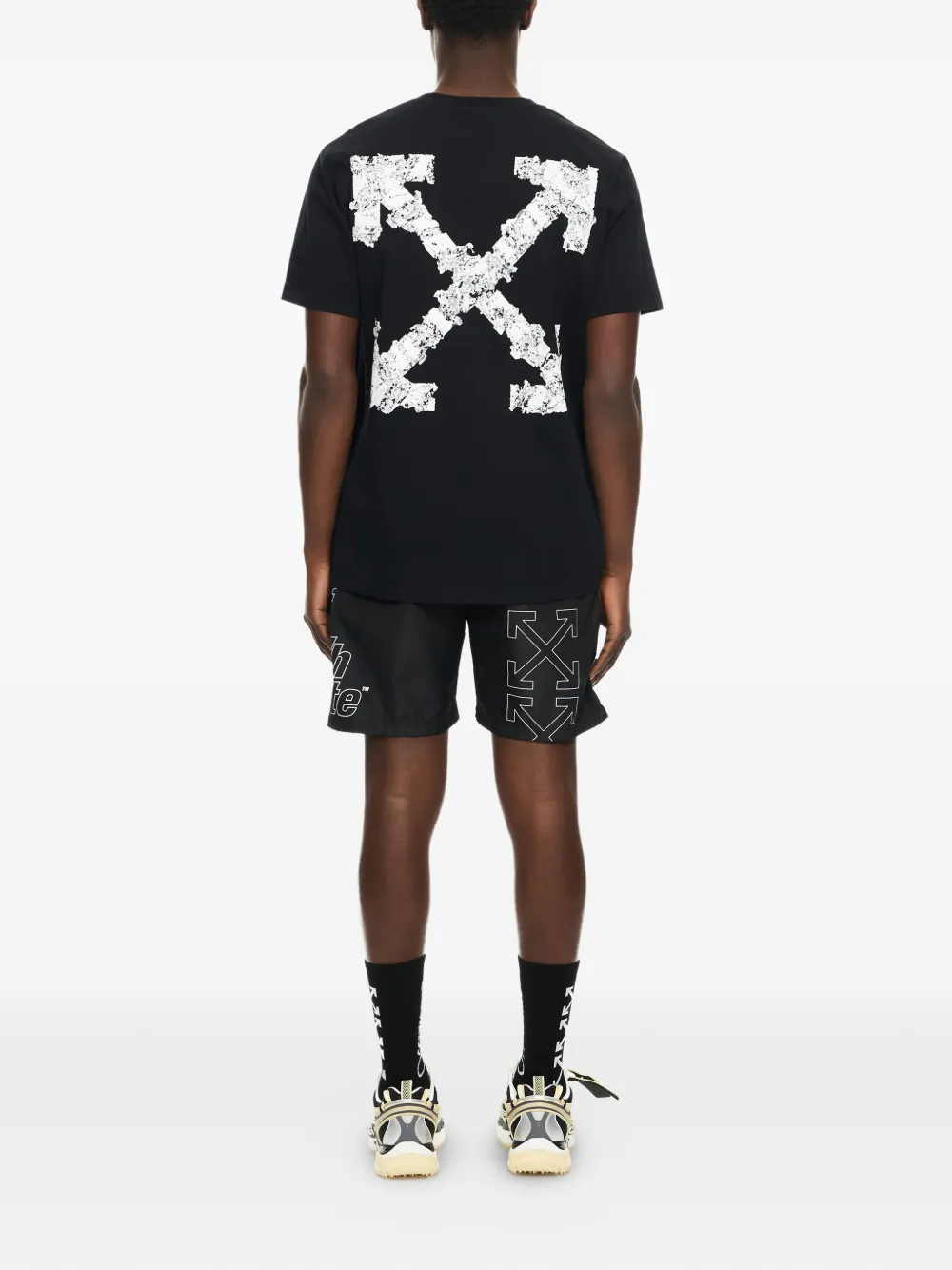 Off-White T-shirt met logo Zwart