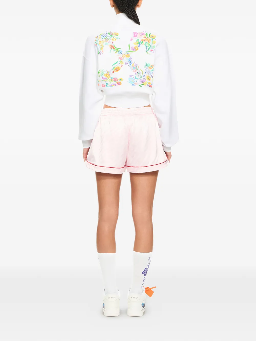  Off-white Arrow Glowing Flower Sweatshirt - Pink 