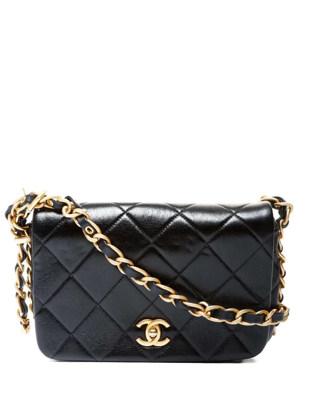 CHANEL Pre-Owned 2021-2025 chain-link shoulder bag - Nero