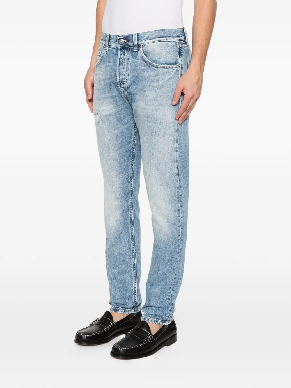DONDUP Gerafelde jeans met vervaagd effect Blauw