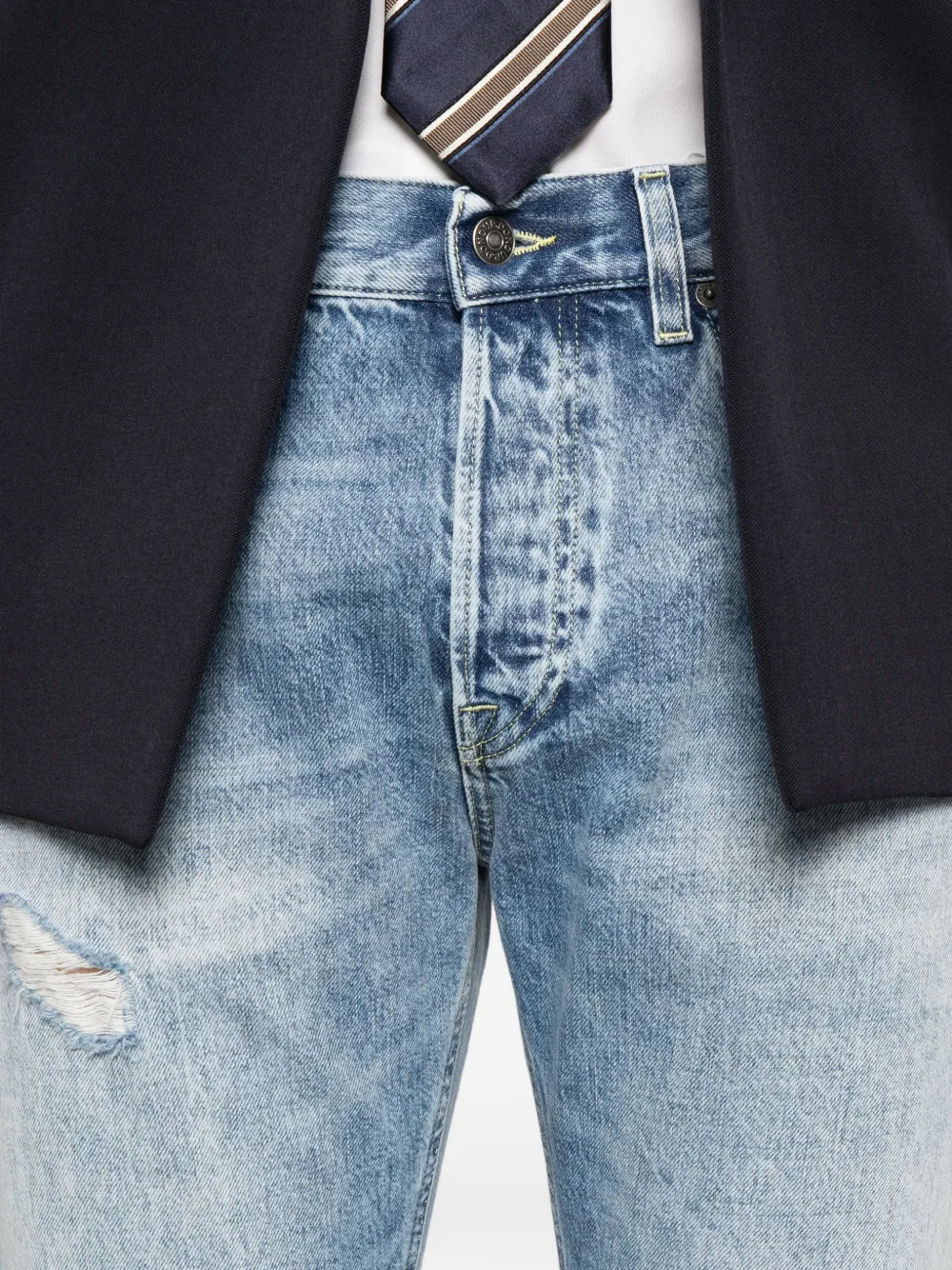DONDUP Gerafelde jeans met vervaagd effect Blauw