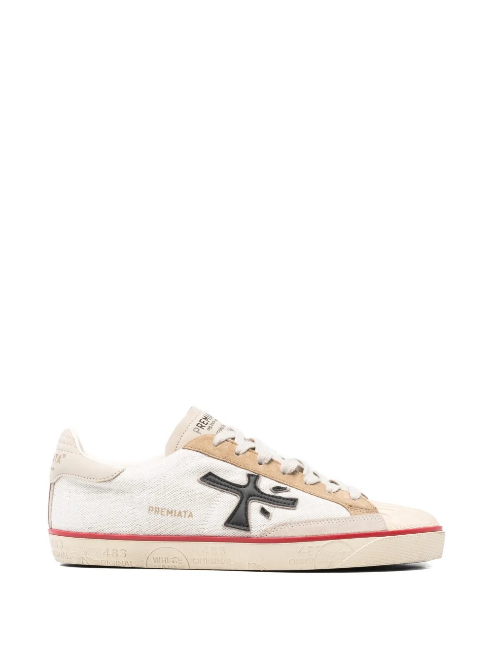 Premiata Steven 8052 appliqué sneakers Beige