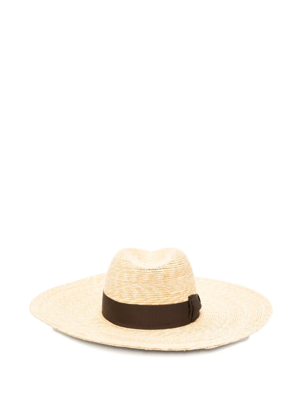 Borsalino Strohoed met brede rand Beige