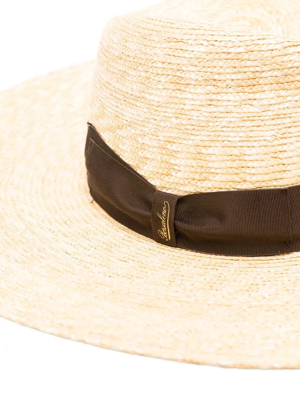 Borsalino Strohoed met brede rand Beige