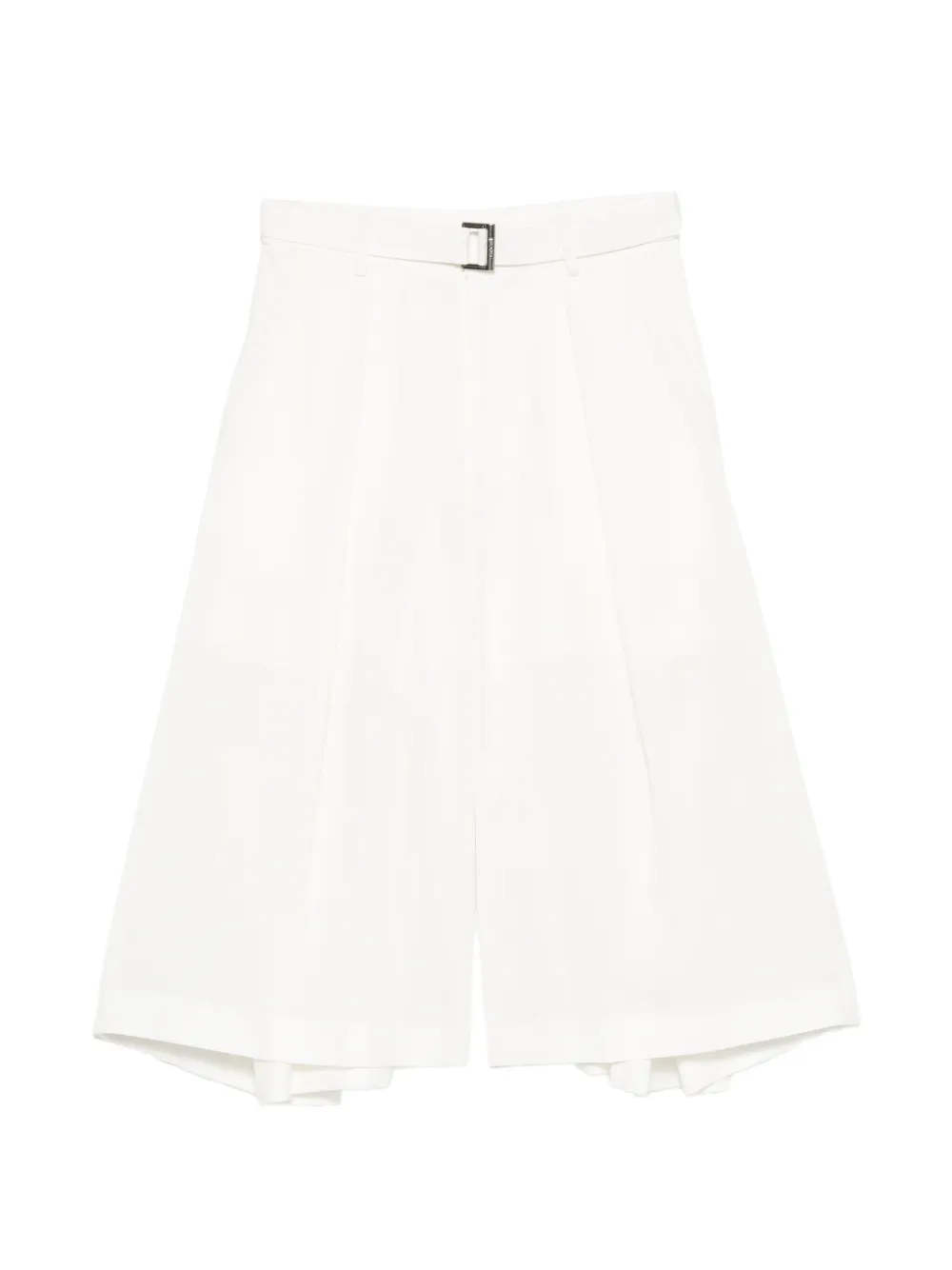 sacai belt-detail shorts - Toni neutri