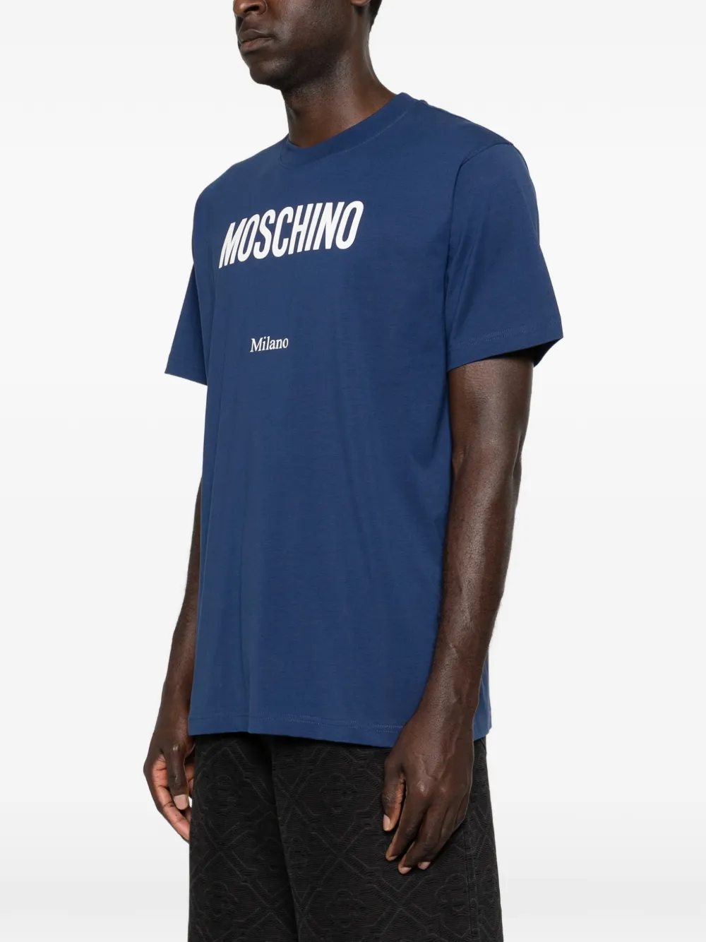 Moschino T-shirt met logo Blauw