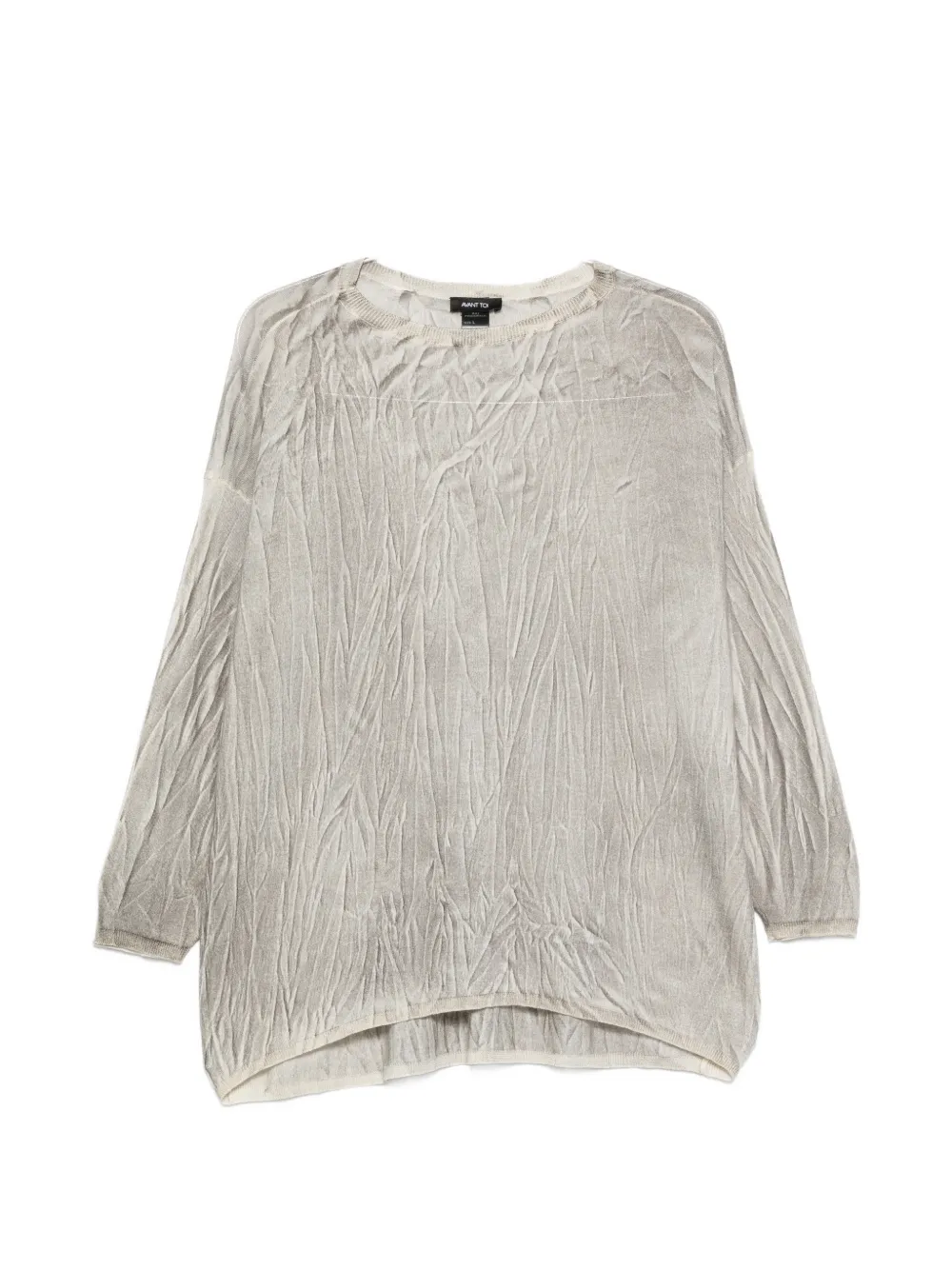 Avant Toi Textured Sweater In Gray