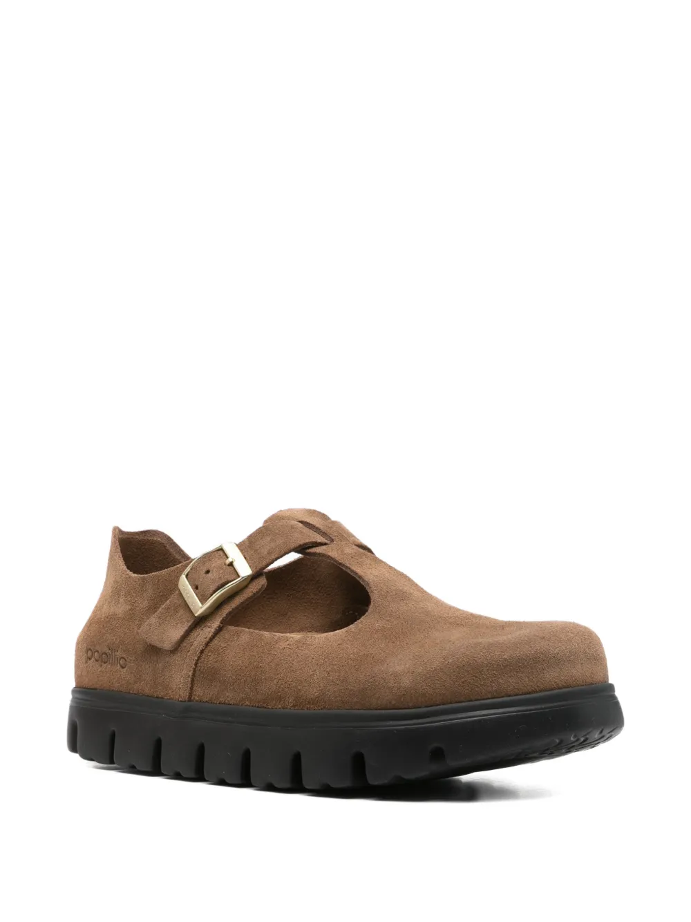 Birkenstock Paris schoenen met gespbandje Bruin