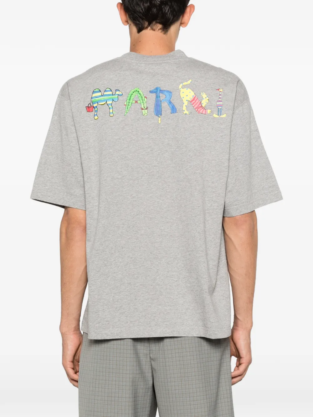 Marni T-shirt met grafische print Grijs