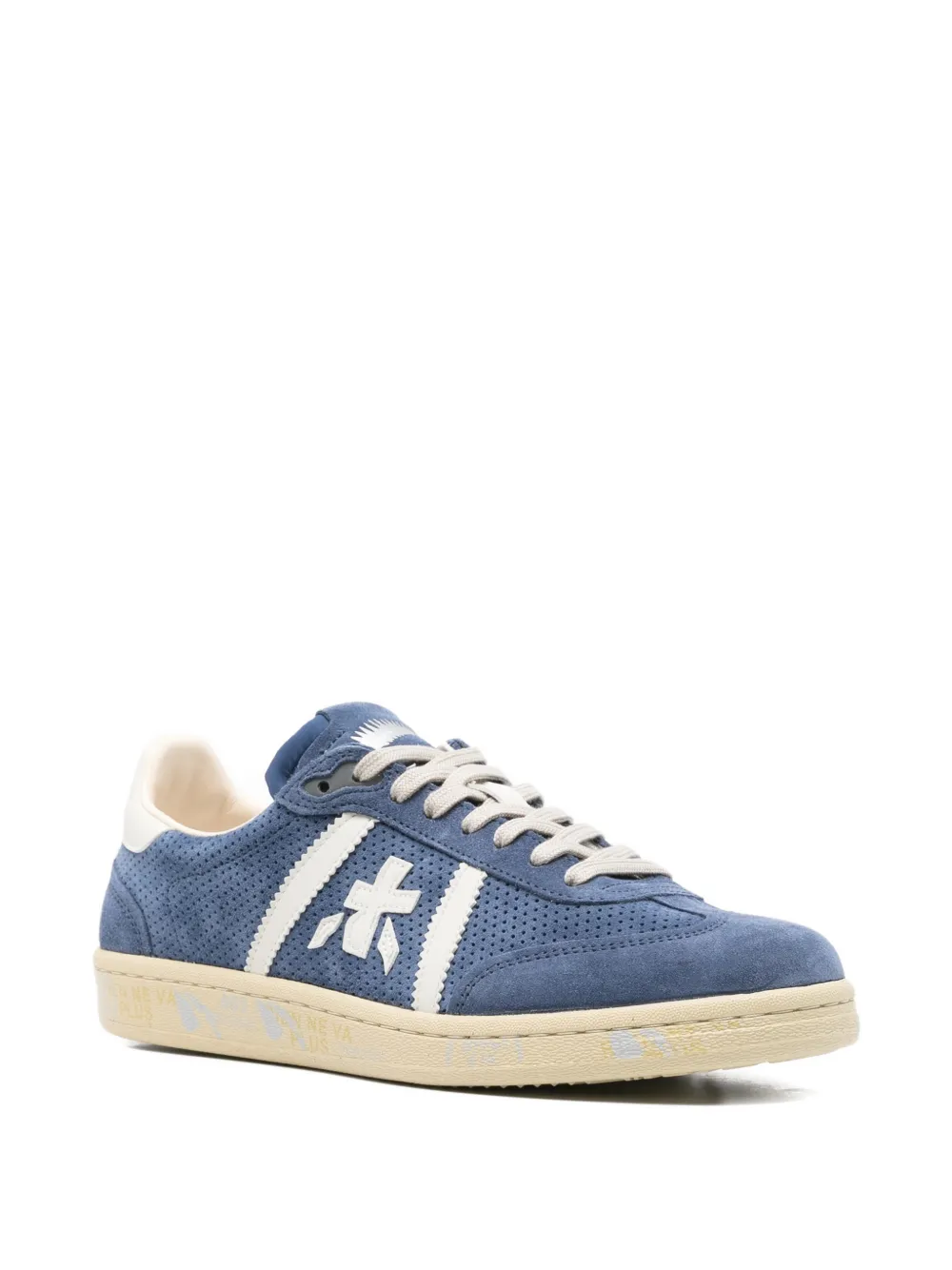 Premiata Sneakers met geperforeerd logo Blauw