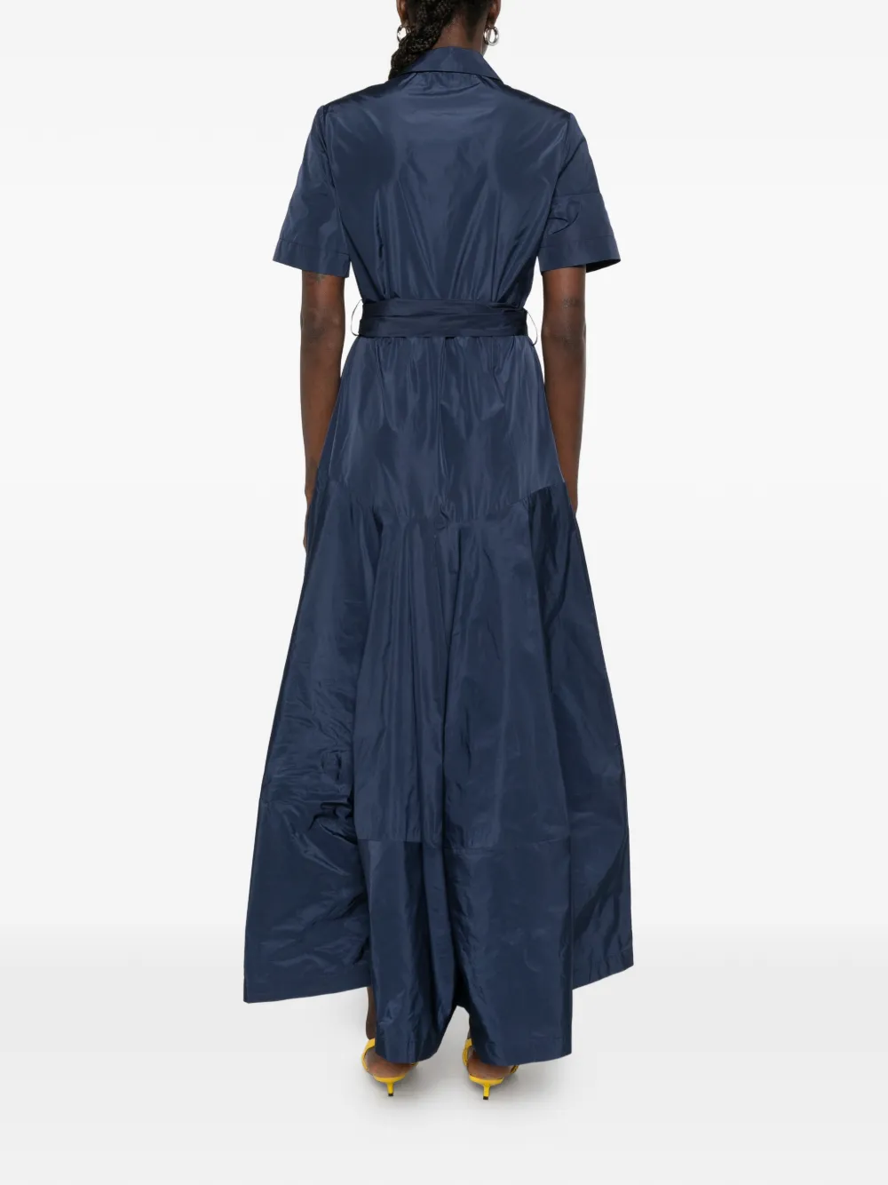 P.A.R.O.S.H. Gestrikte maxi-jurk Blauw