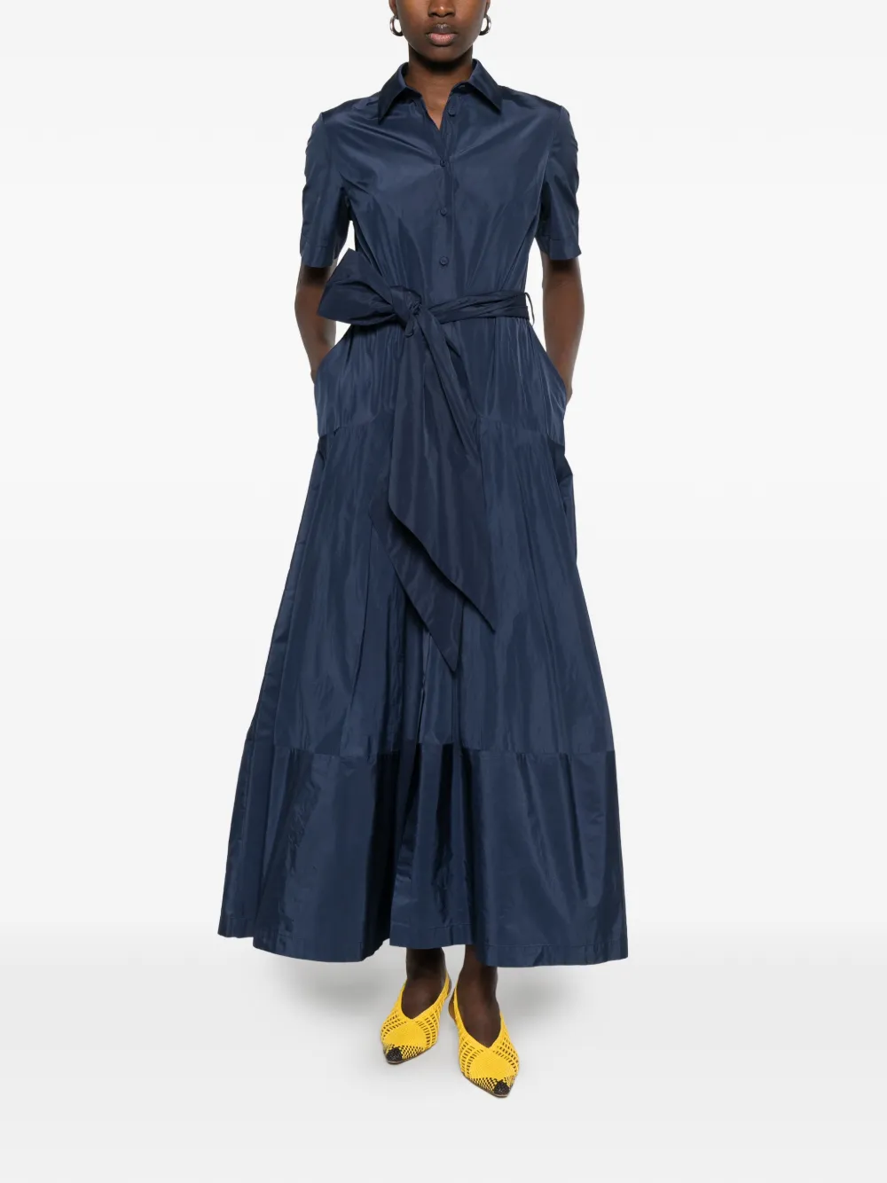  P.a.r.o.s.h. Self-tie Maxi Dress - Blue 