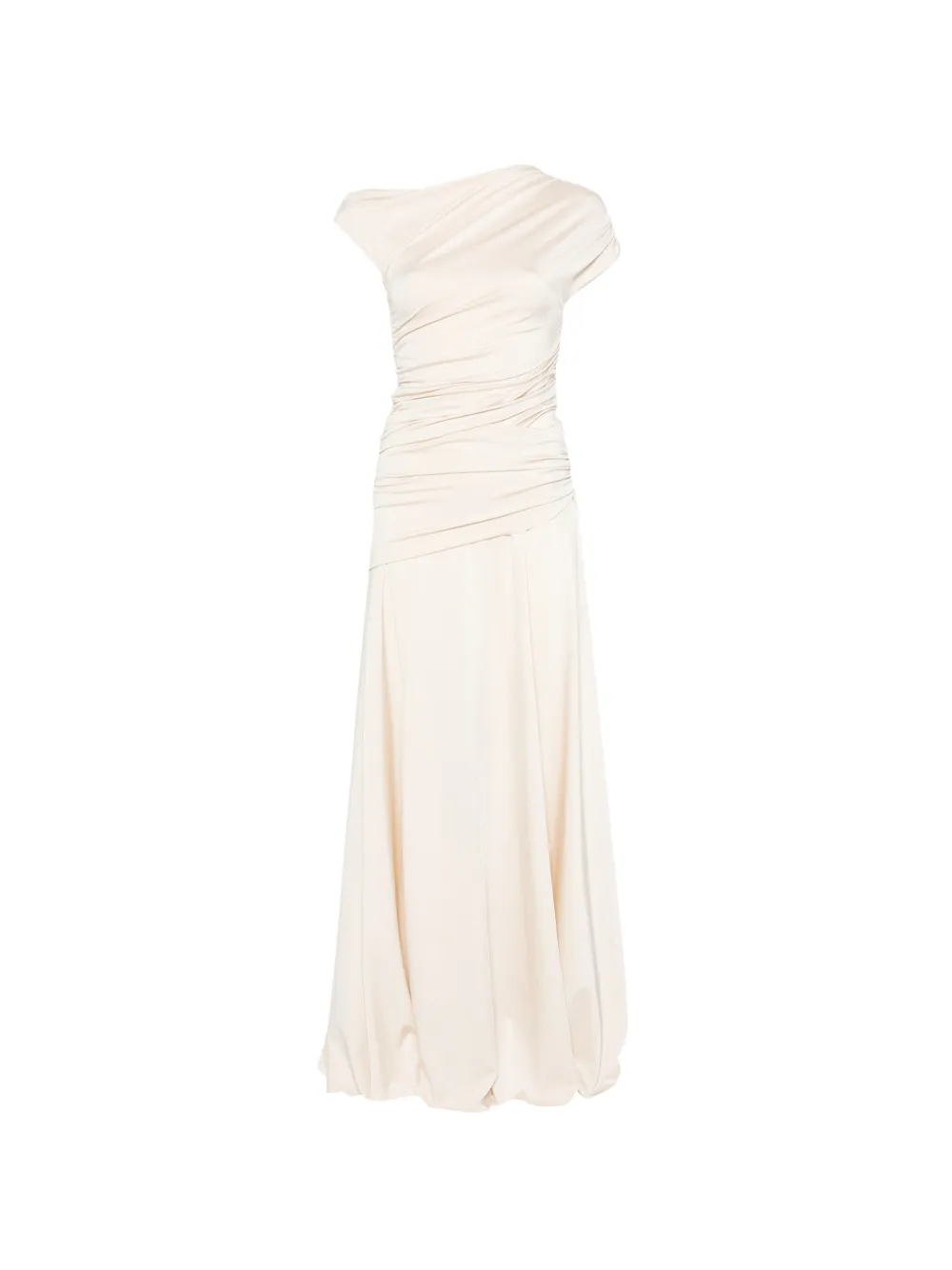 CHIARA BONI La Petite Robe asymmetric-neck maxi dress - Toni neutri