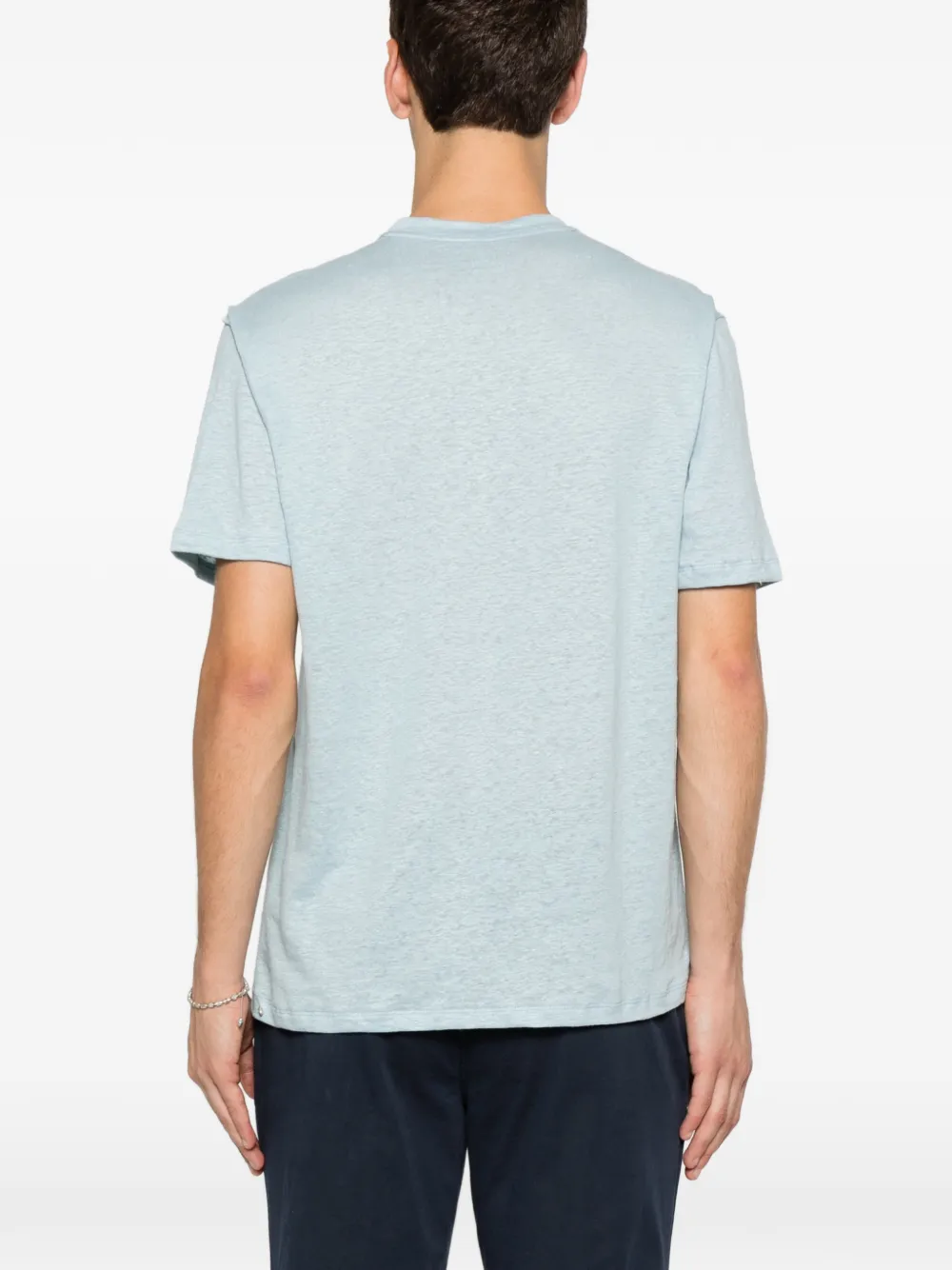 Majestic Filatures T-shirt met V-hals en korte mouwen Blauw