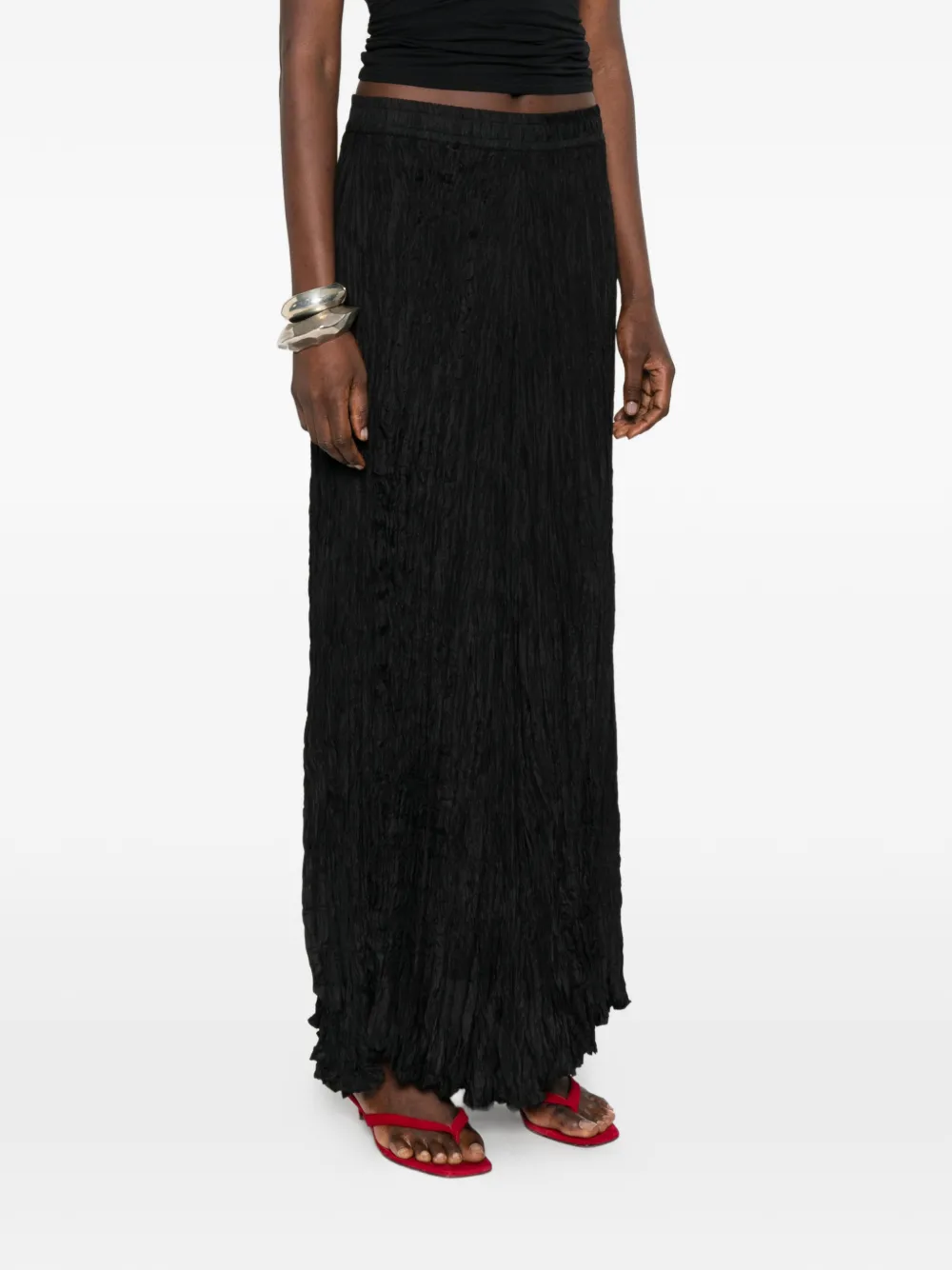 P.A.R.O.S.H. Rok met elastische tailleband Zwart