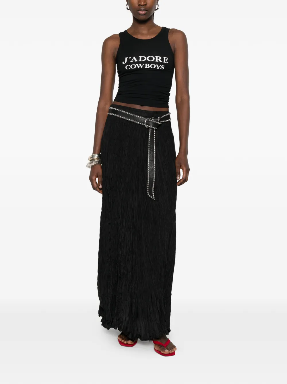 P.A.R.O.S.H. Rok met elastische tailleband Zwart
