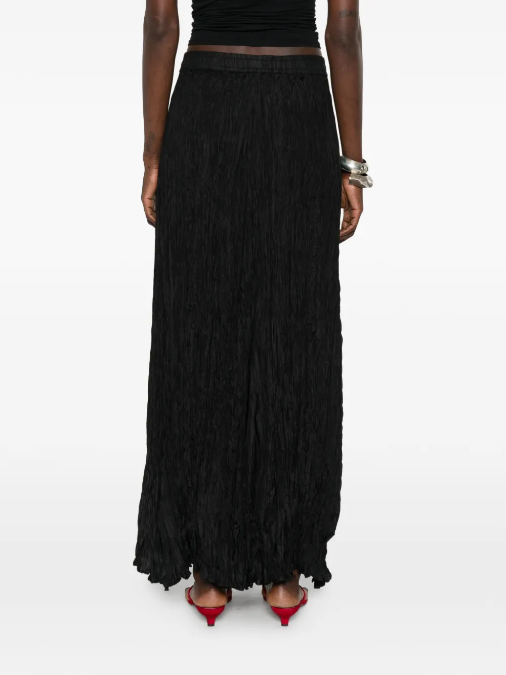 P.A.R.O.S.H. Rok met elastische tailleband Zwart