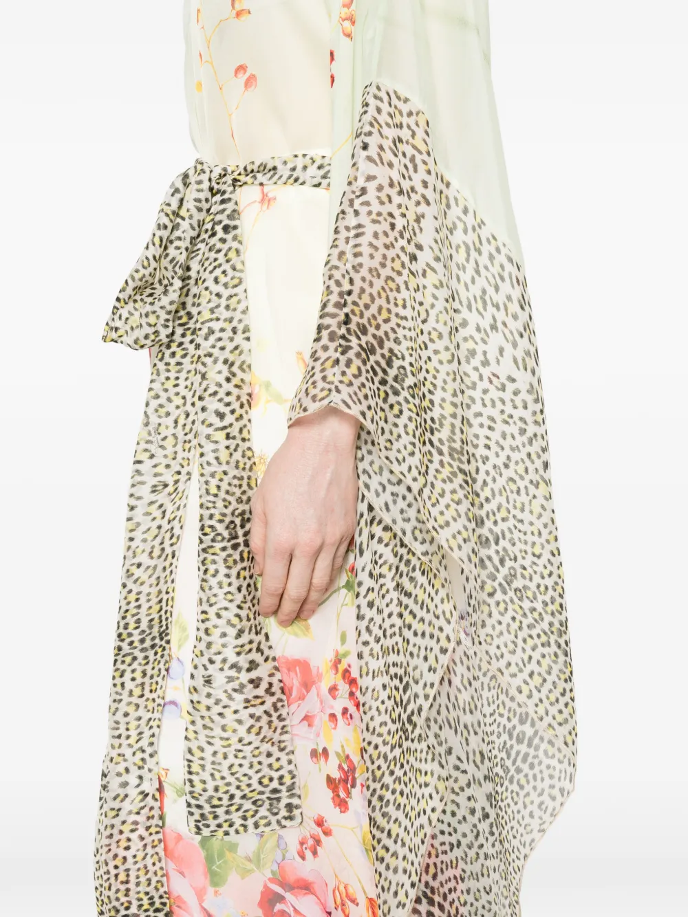 Roberto Cavalli Maxi-jurk met bloemenprint Groen