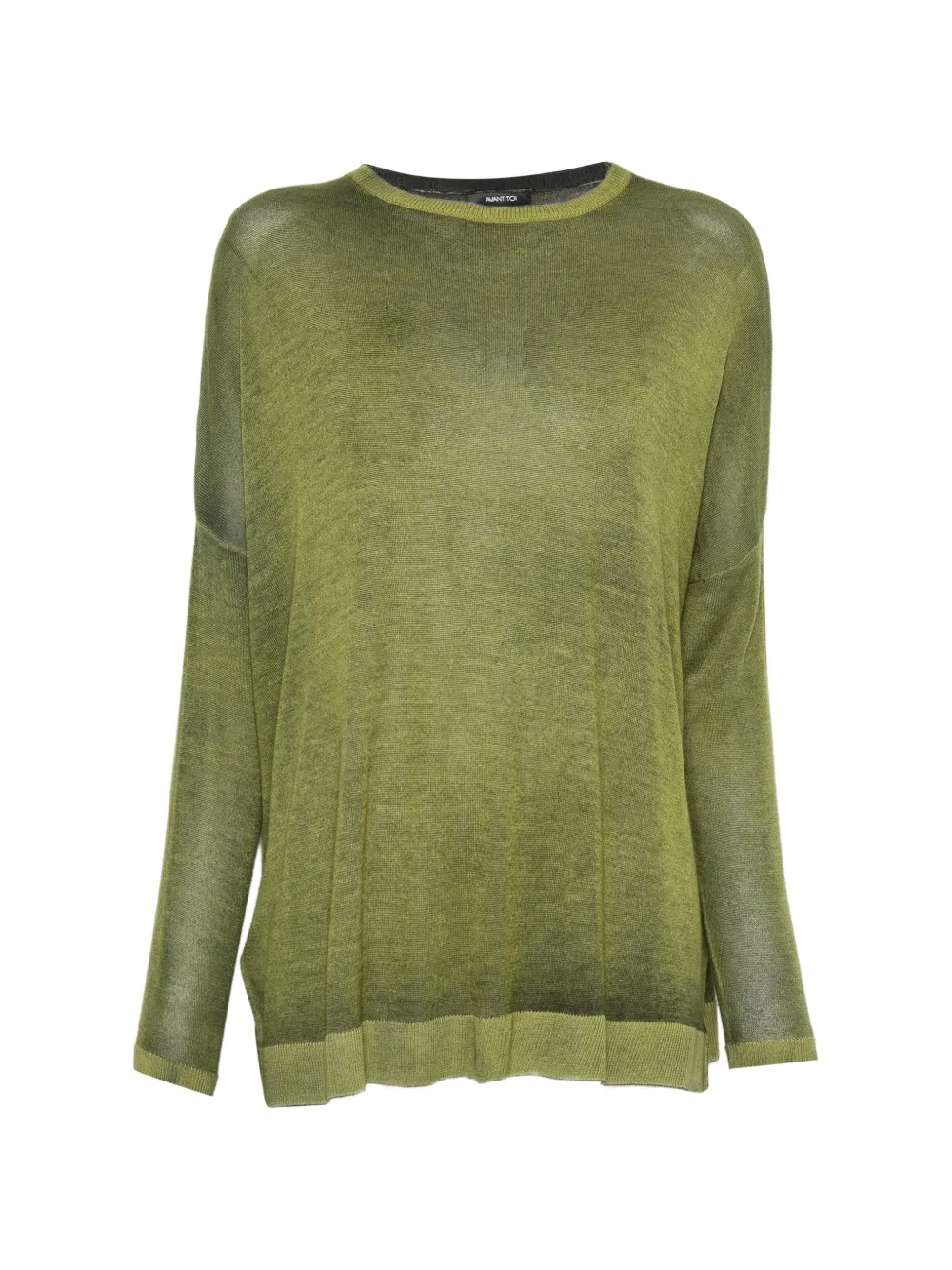 Avant Toi fine-knit side-slit sweater - Green