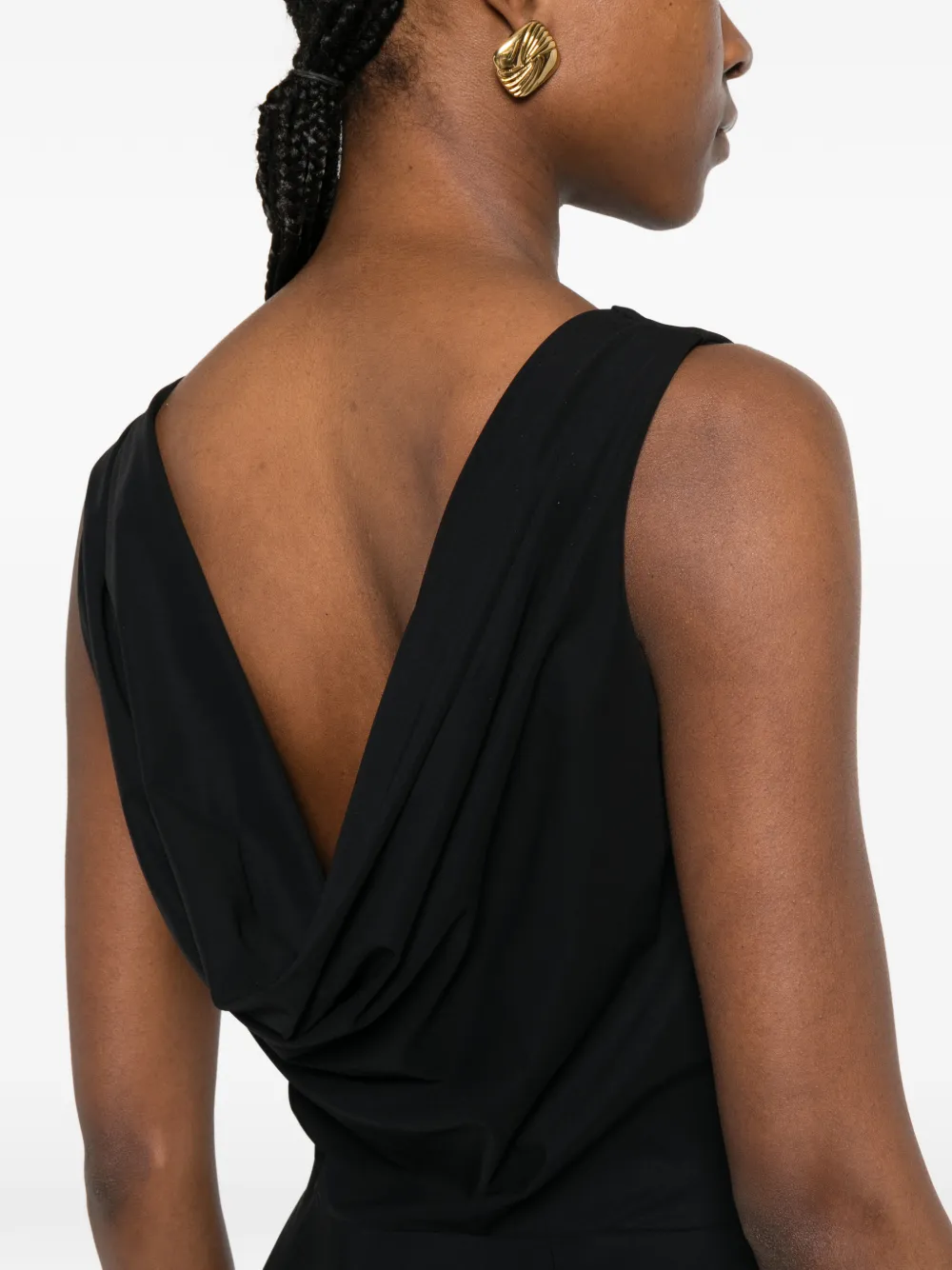 CHIARA BONI La Petite Robe Maxi-jurk met hoge hals Zwart