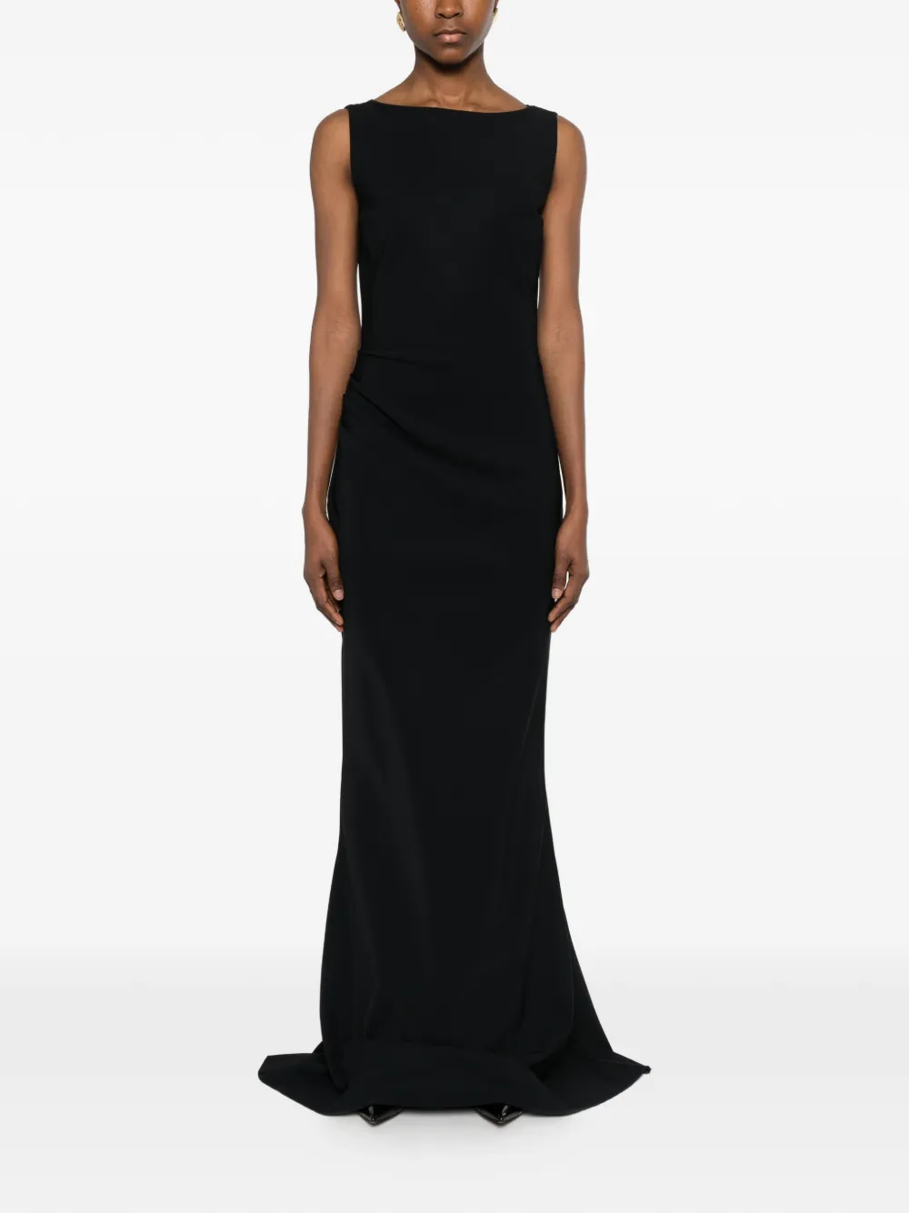 CHIARA BONI La Petite Robe Maxi-jurk met hoge hals Zwart