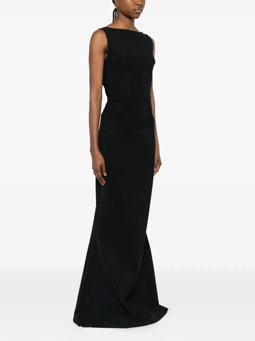 CHIARA BONI La Petite Robe Maxi-jurk met hoge hals Zwart