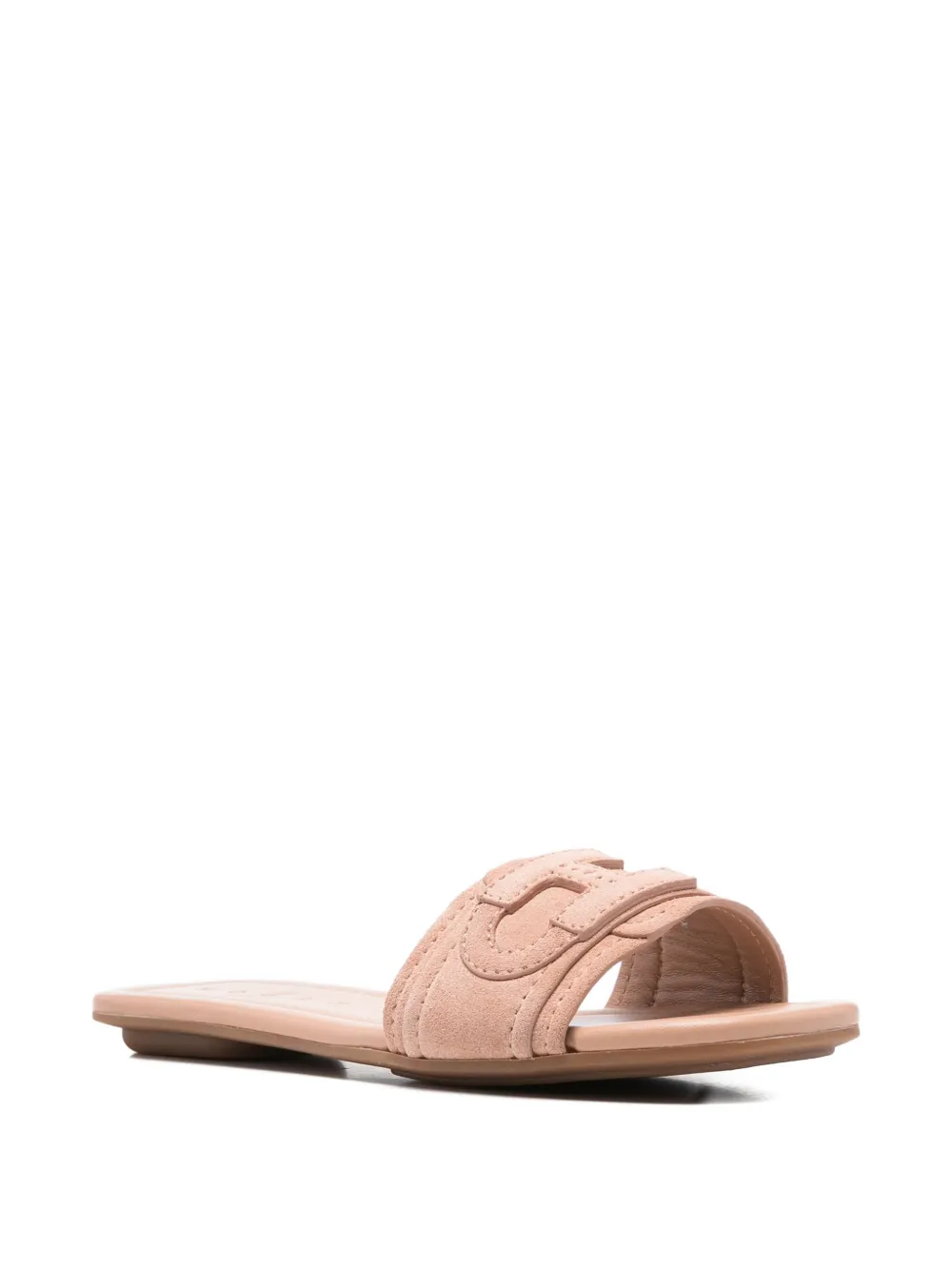 Hogan logo-detail sandals Beige