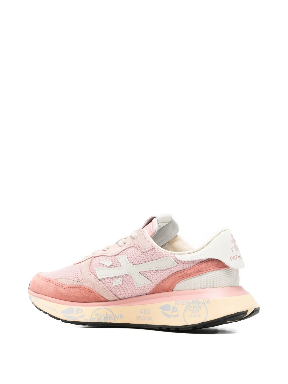 Premiata appliqué sneakers Roze