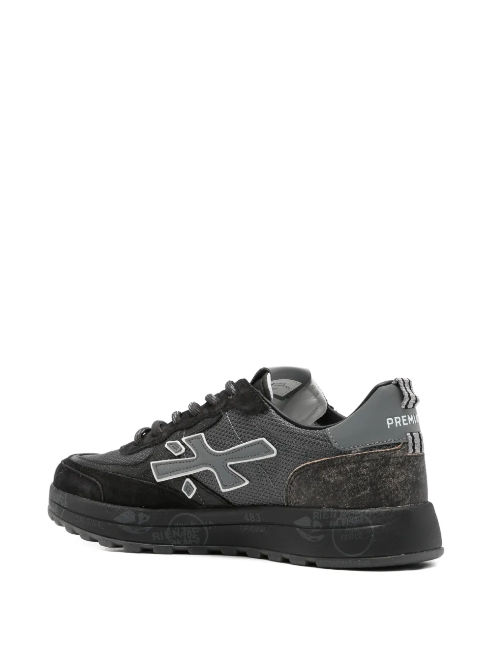 Premiata Nous sneakers met logopatch Grijs