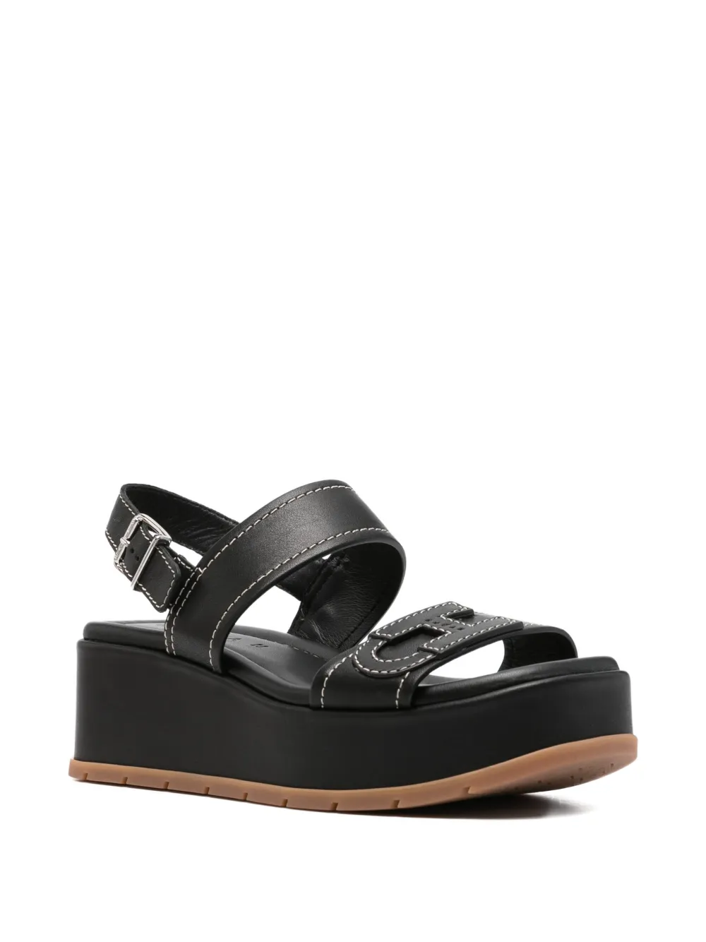 Hogan Sandalen met logodetail Zwart