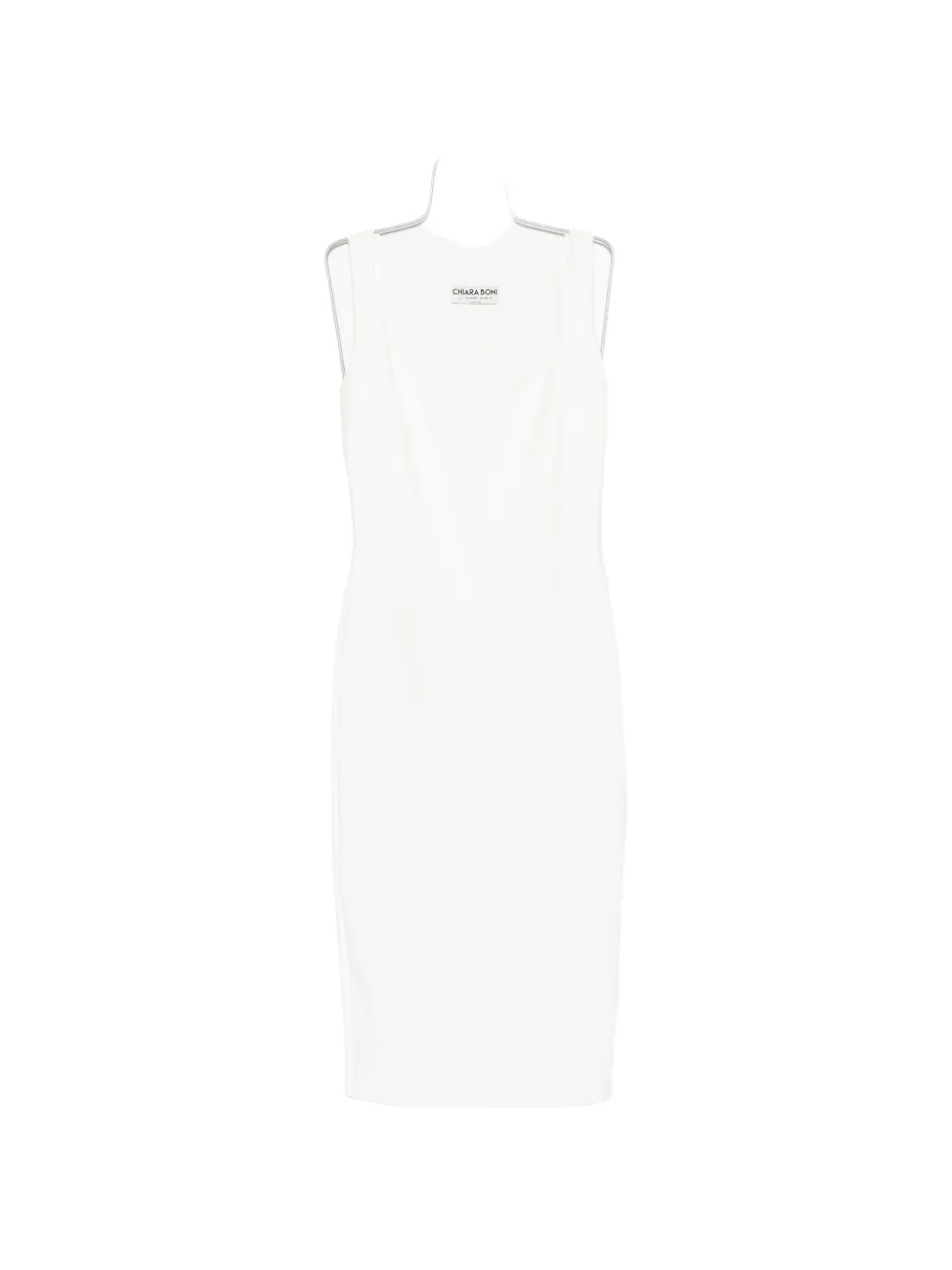 CHIARA BONI La Petite Robe Gilia square-neck midi dress - Bianco