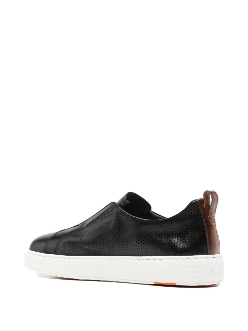 Santoni perforated sneakers Zwart