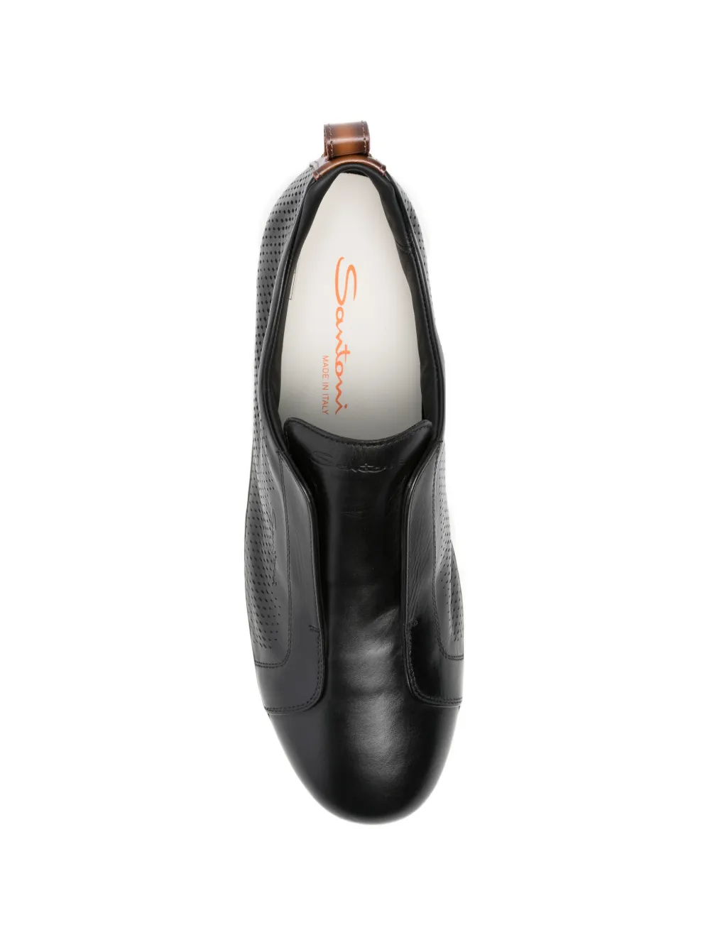 Santoni perforated sneakers Zwart