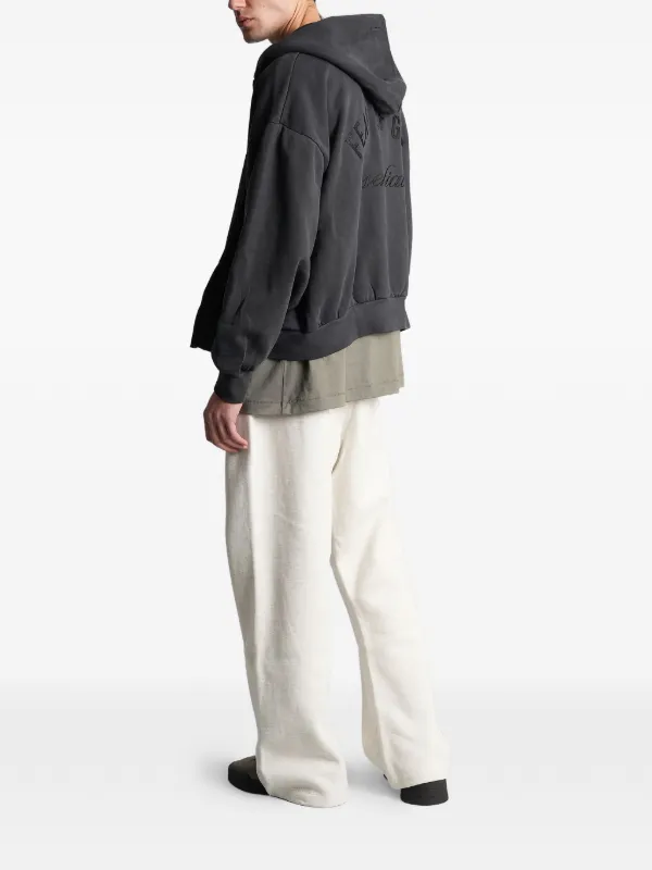 FEAR OF GOD ESSENTIALS double-zip long-sleeve Hoodie | Black
