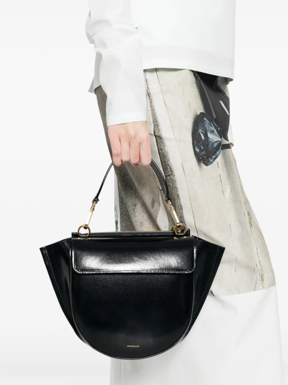Wandler Hortensia kleine shopper Zwart