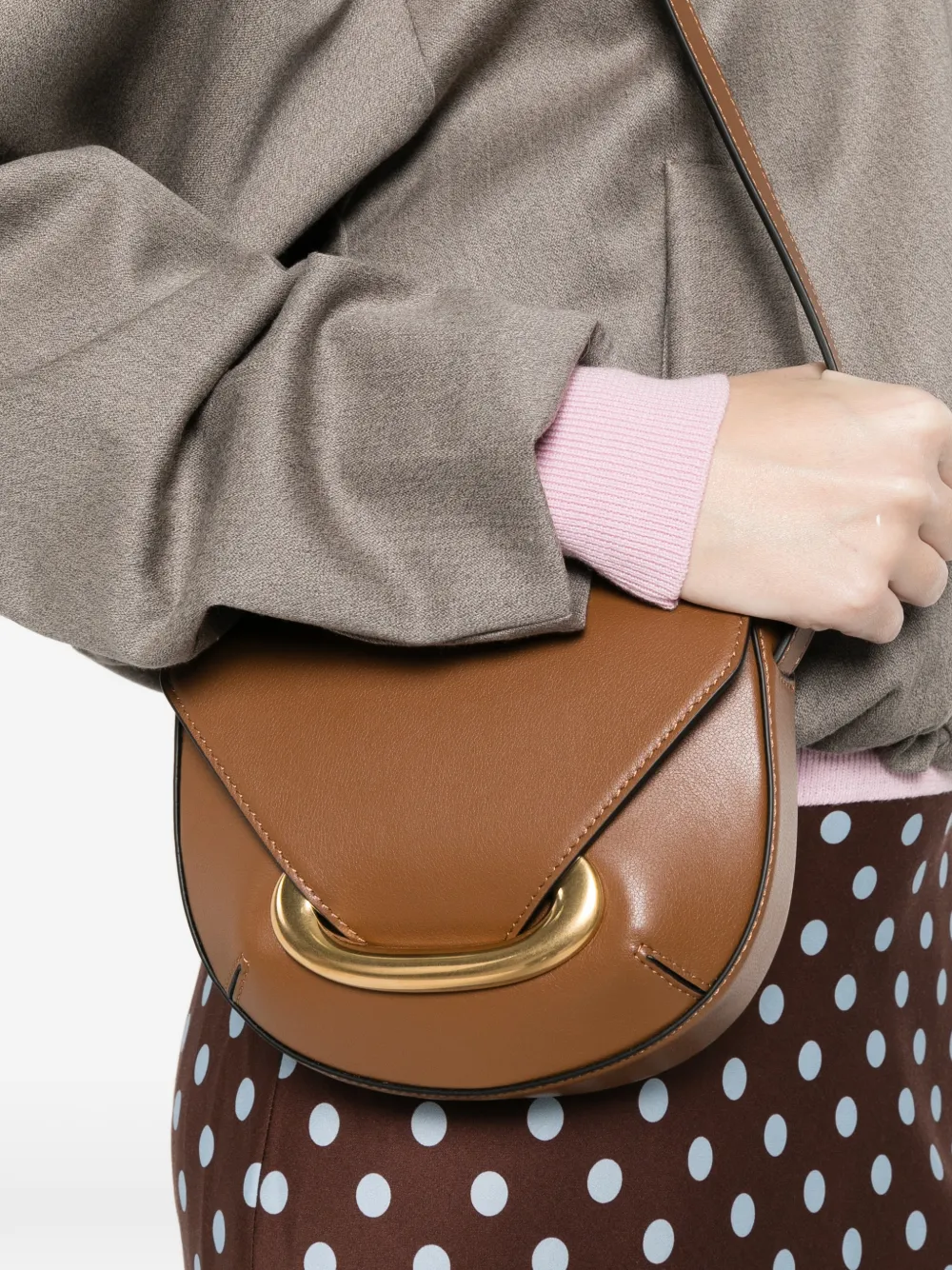 Wandler Kleine Veneto crossbodytas Bruin