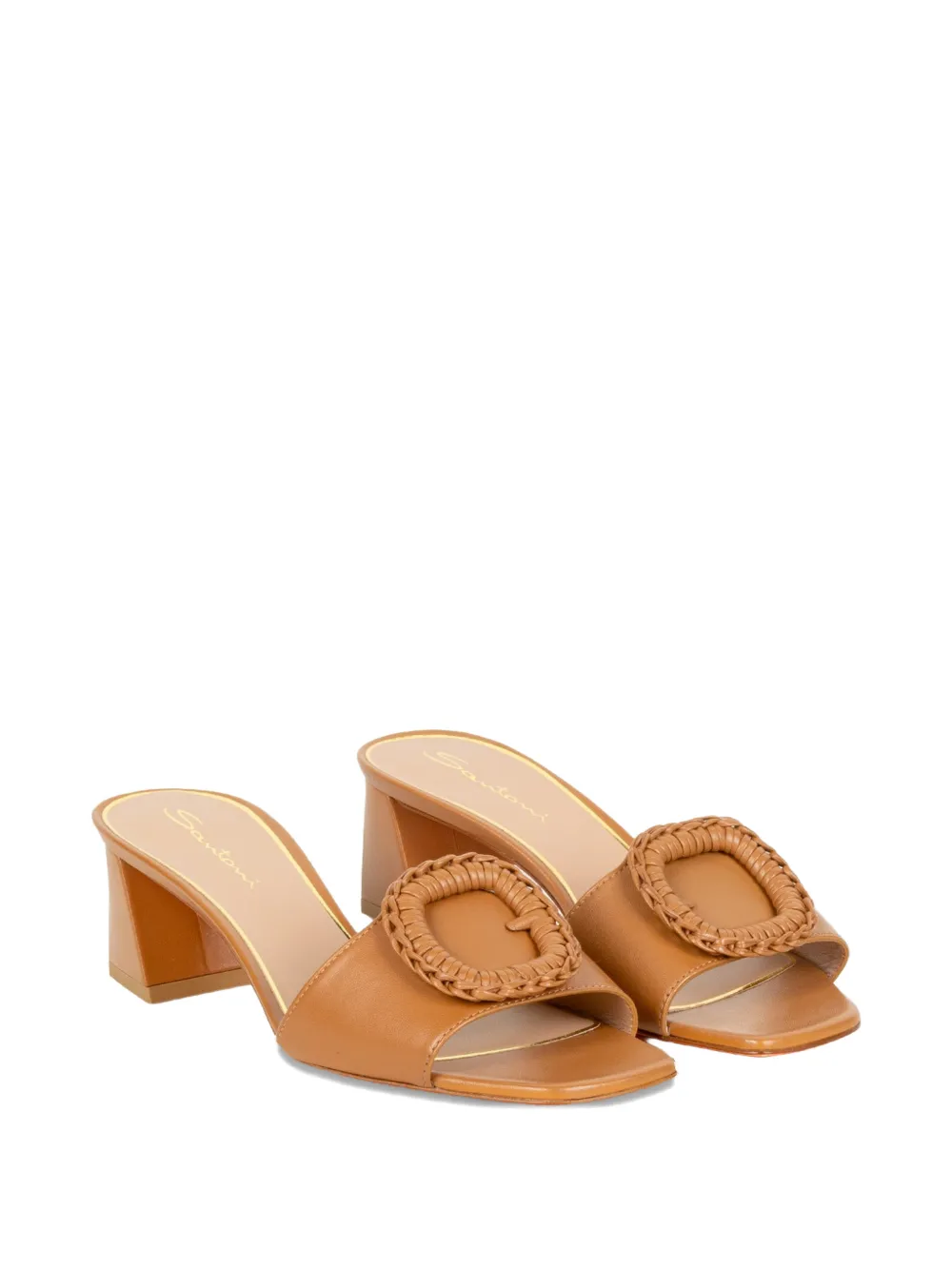 Santoni woven buckle sandals Bruin