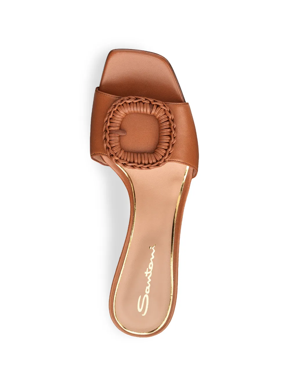 Santoni Geweven sandalen met gesp Bruin