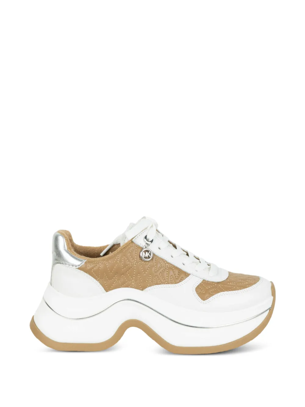 Michael Kors quilted platform sneakers Wit